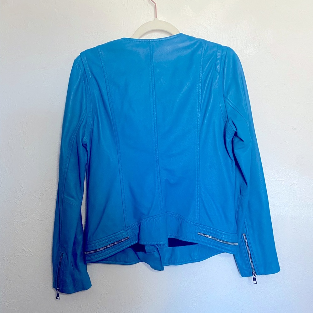 NWT Rebecca Taylor Designer Leather Moto Jacket - Picture 5 of 6